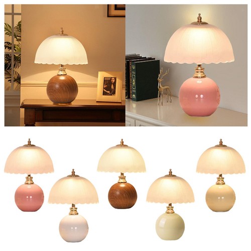 Mushroom lamp bedroom bedside - lamp,