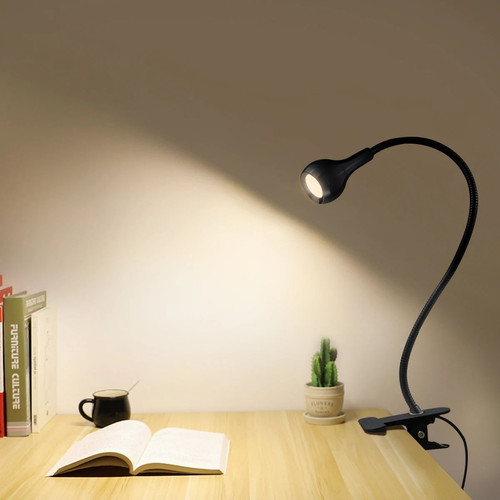 Clip desk lamp flexible - on,