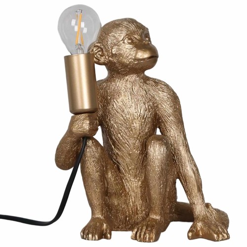 Gold monkey table lamp - gold, bedside