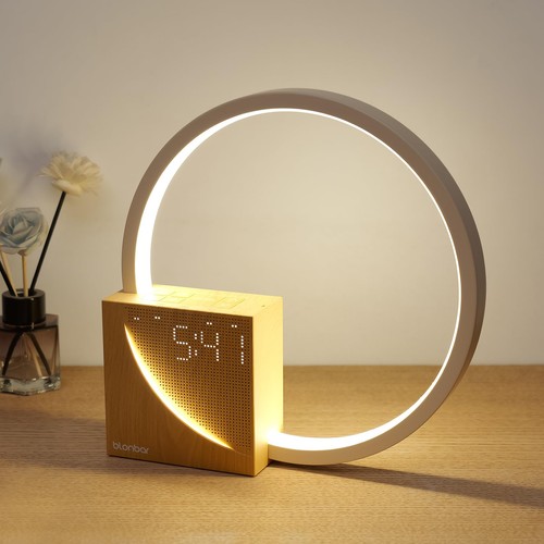 Bedside lamp with wake-up