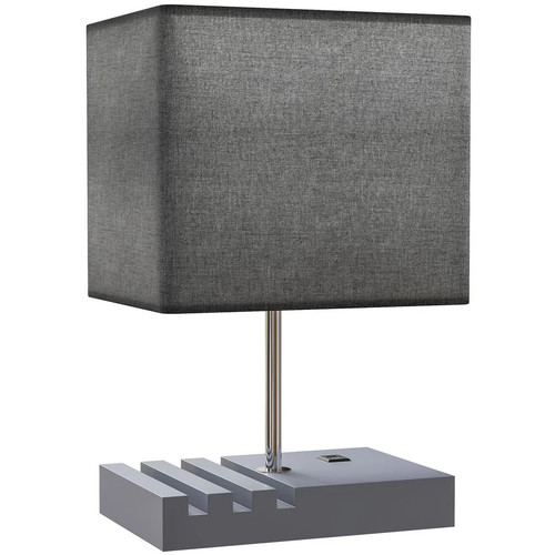 Homcom bedside lamp with usb - homcom, a