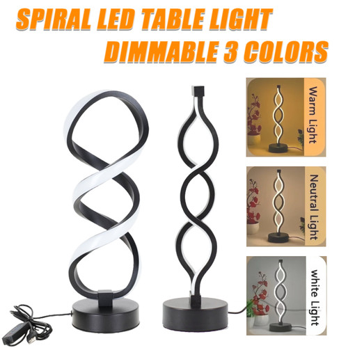 Led spiral table lamp - spiral,