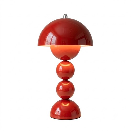 Modern wine red mushroom table - modern,