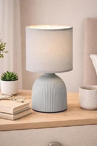 Mini ribbed bedside - ribbed, lamp