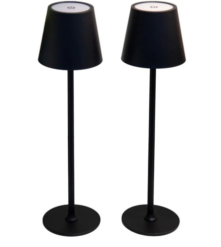 Set black led bedside lamps - set,