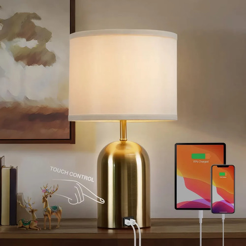Gold touch table lamp usb - table,