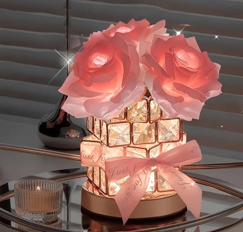 Crystal rose table - crystal,