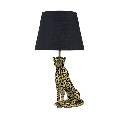 Gold cheetah table lamp - gold,