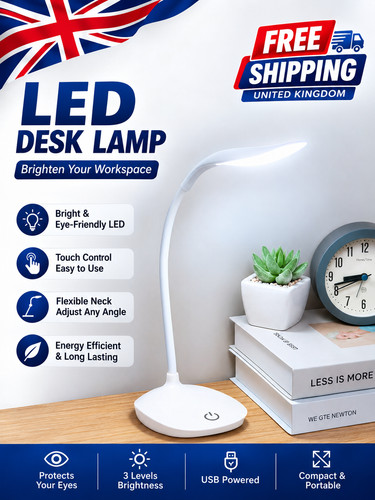 Led flexible touch desk light - led,