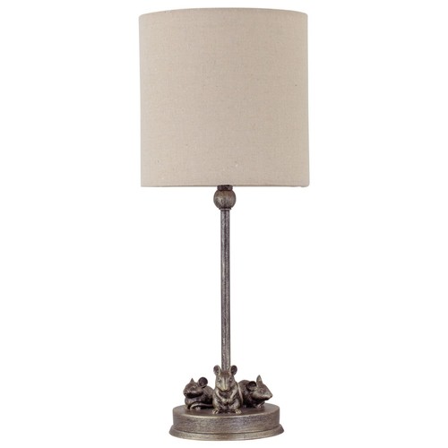 Antique mouse table - mouse, lamp
