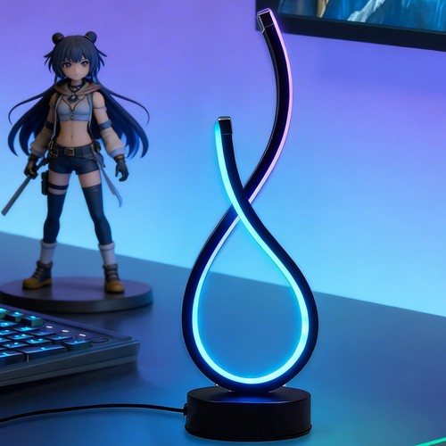 Spiral led table lamp bedside - spiral,