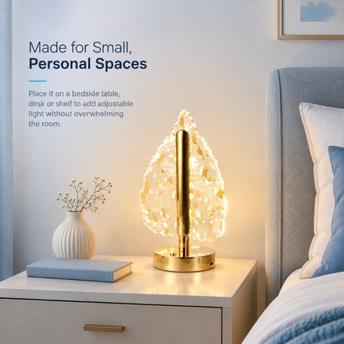 Creative golden leaf desk lamp - creative,