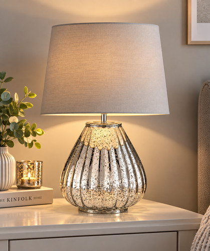Mercury glass table lamp - mercury,