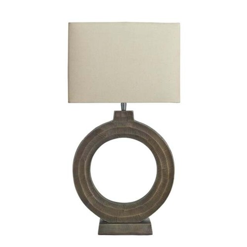 Brass finish circle - brass, table