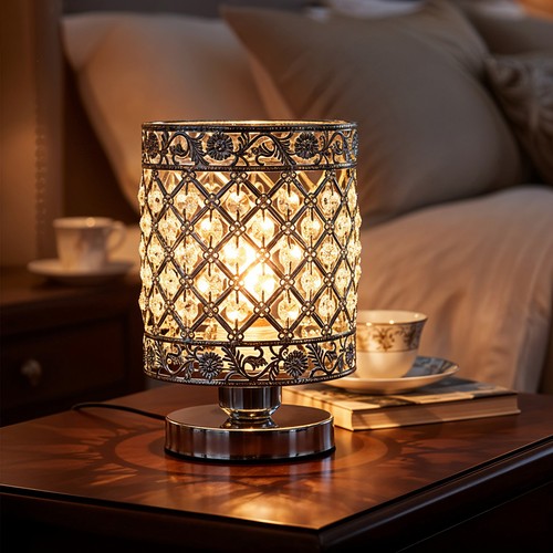 Luxury crystal table - table, lamp