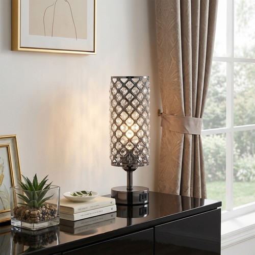 Crystal table lamp - lamp, touch