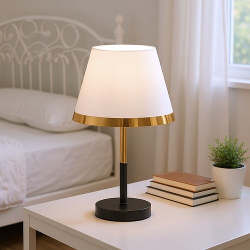 Modern table lamp with fabric - modern,