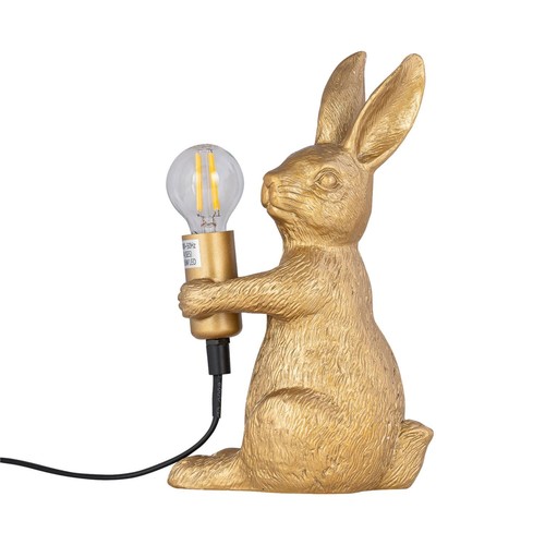 Gold bunny rabbit table - gold, lamp