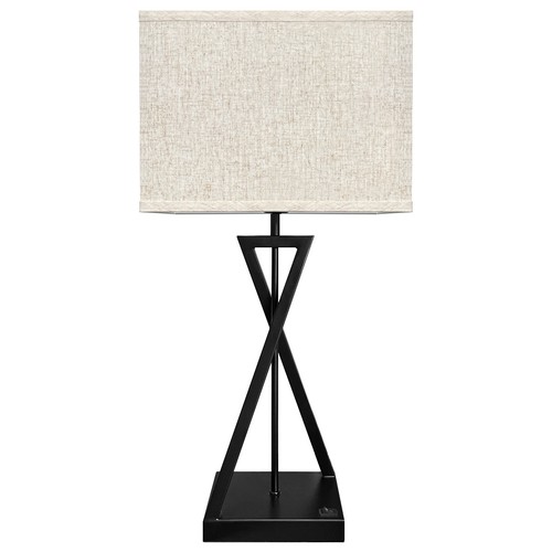 Modern table lamp black metal - table,