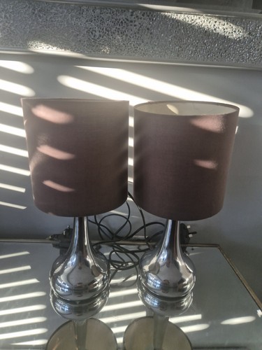 Two touch lamps brown - , &