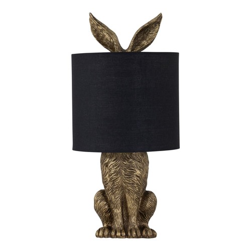 Gold hare rabbit table lamp - rabbit,